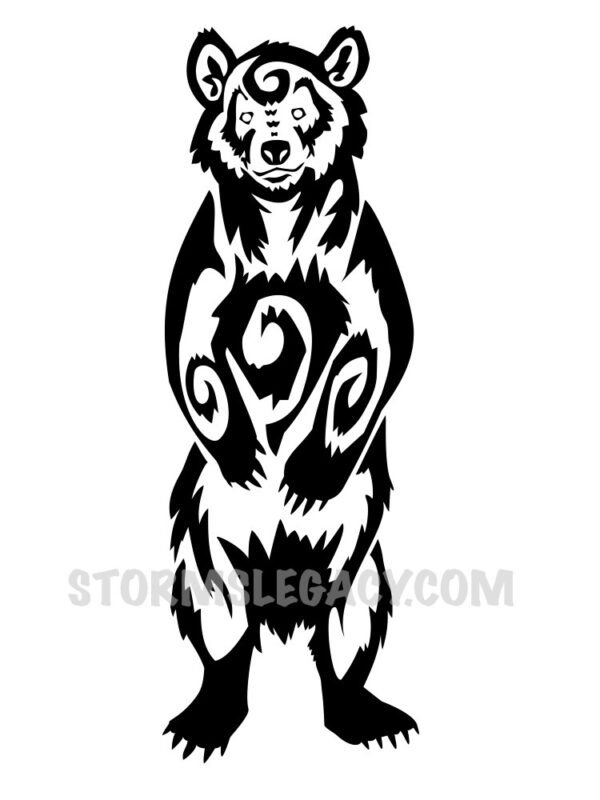 blackwork bear design
