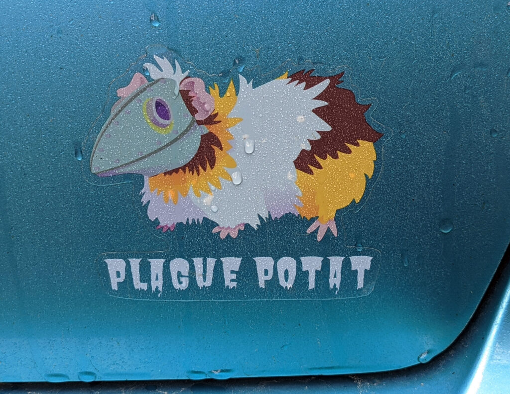Plague Potat applied to a car